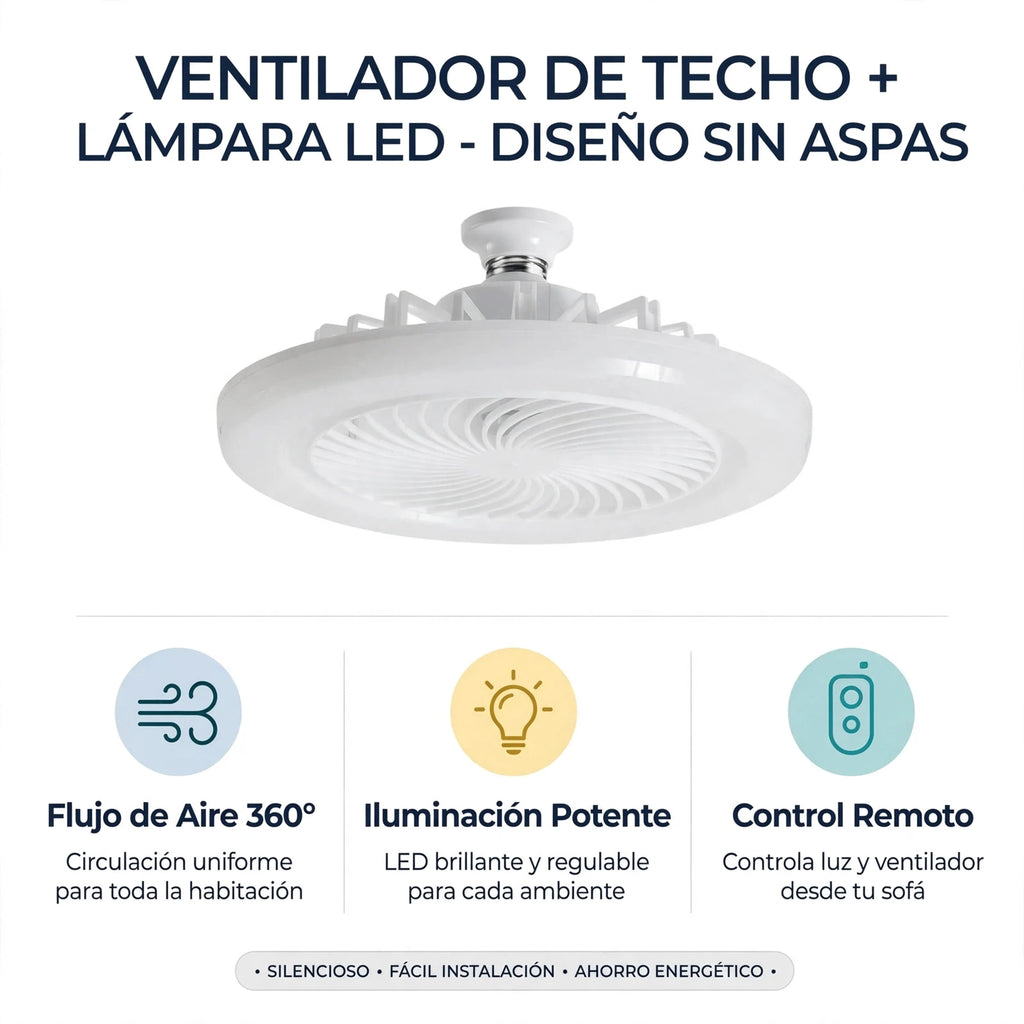 Ventilador Inteligente de LED 2 en 1 TurboMax™ - [SUPER POTENTE]