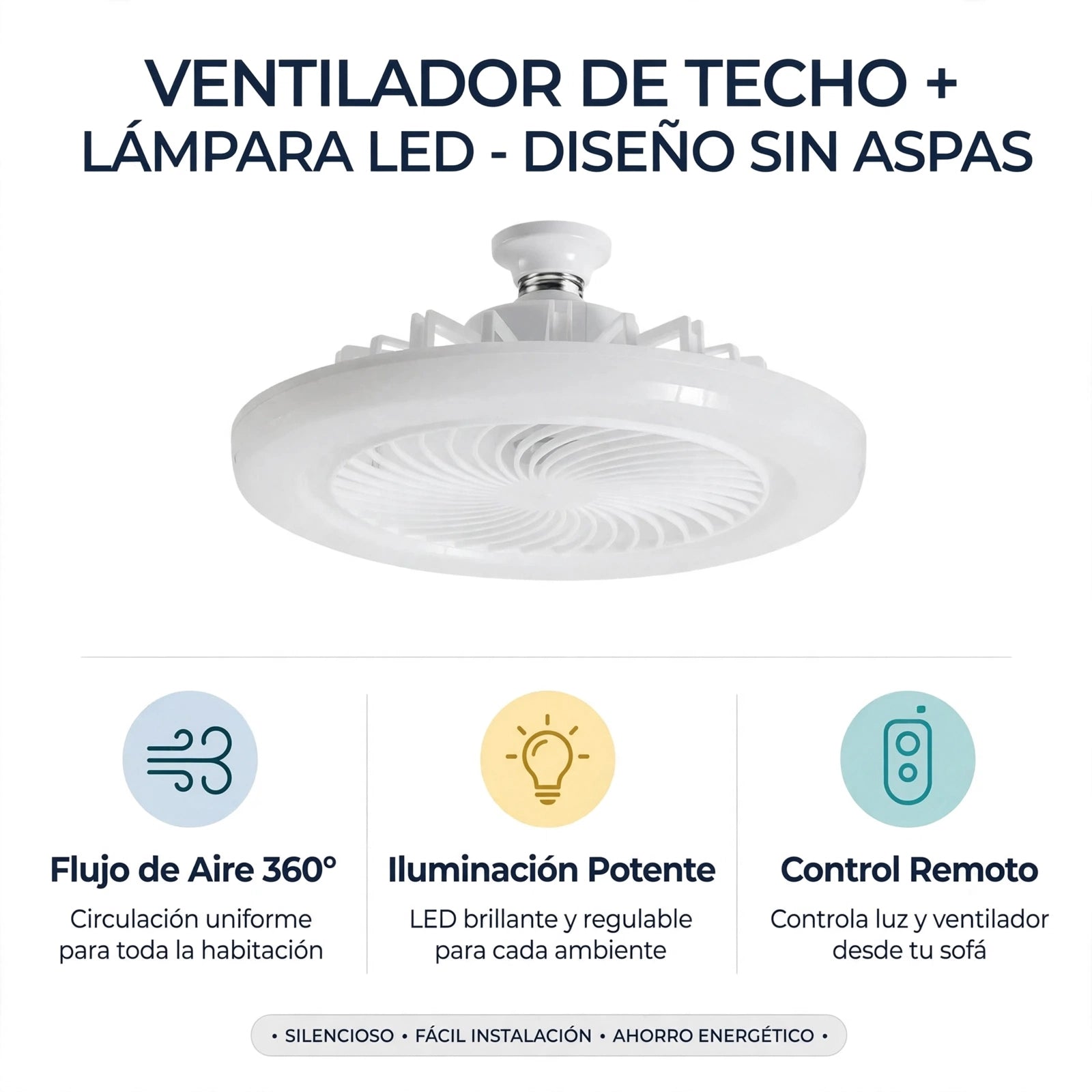Ventilador Inteligente de LED 2 en 1 TurboMax™ - [SUPER POTENTE]
