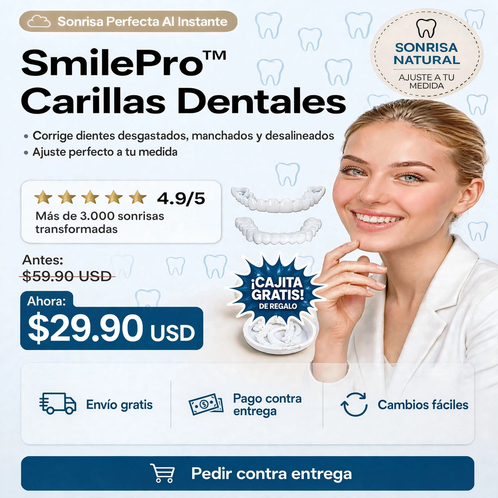 SmilePro 🦷 - Carillas Dentales Ajustables De Resina + ESTUCHE REGALO - ¡Últimas unidades!